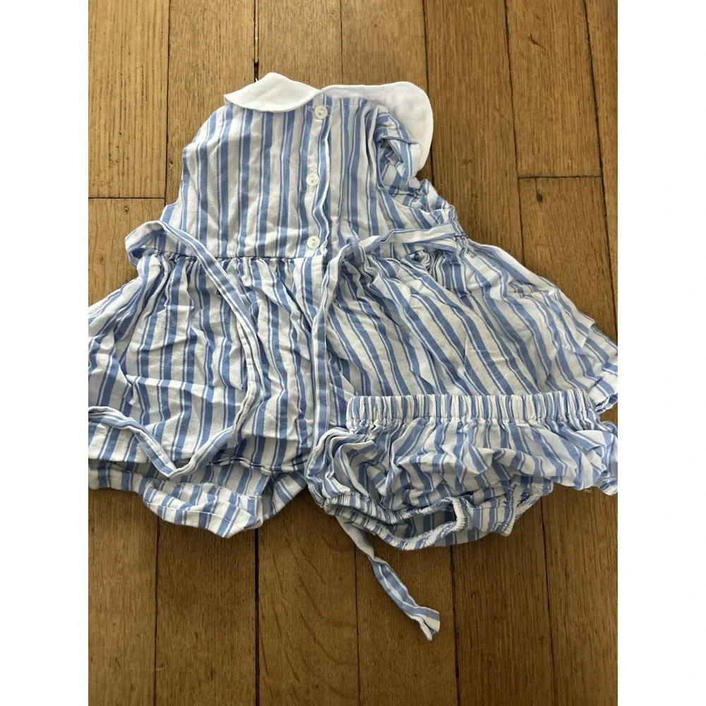 Carriage Boutique Summer Dress 3 Months Red White Blue Nautical Sailboat Striped